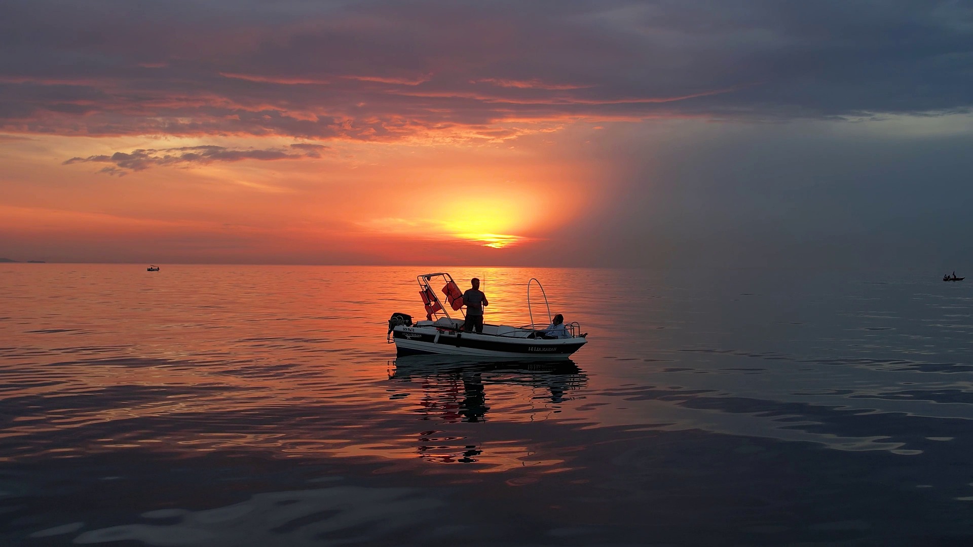 Sonnenuntergang Boot